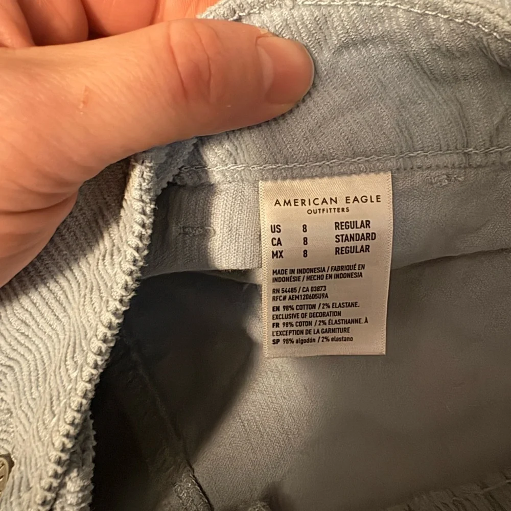 American Eagle‎ Outfitters Light Blue Corduroy Skirt